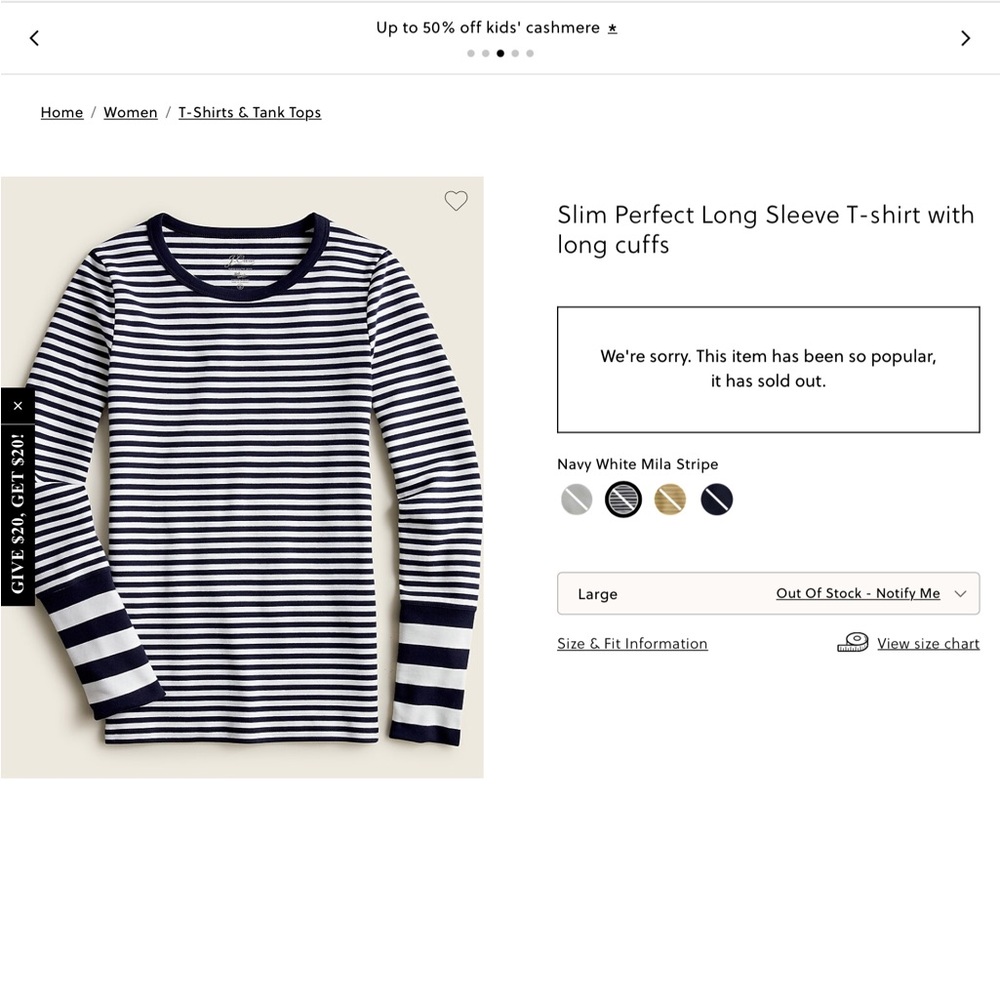 J Crew Slim Perfect long sleeve